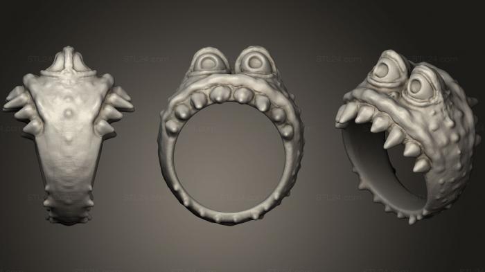 Ювелирные перстни и кольца (Кольцо Монстра, JVLRP_0450) 3D модель для ЧПУ станка